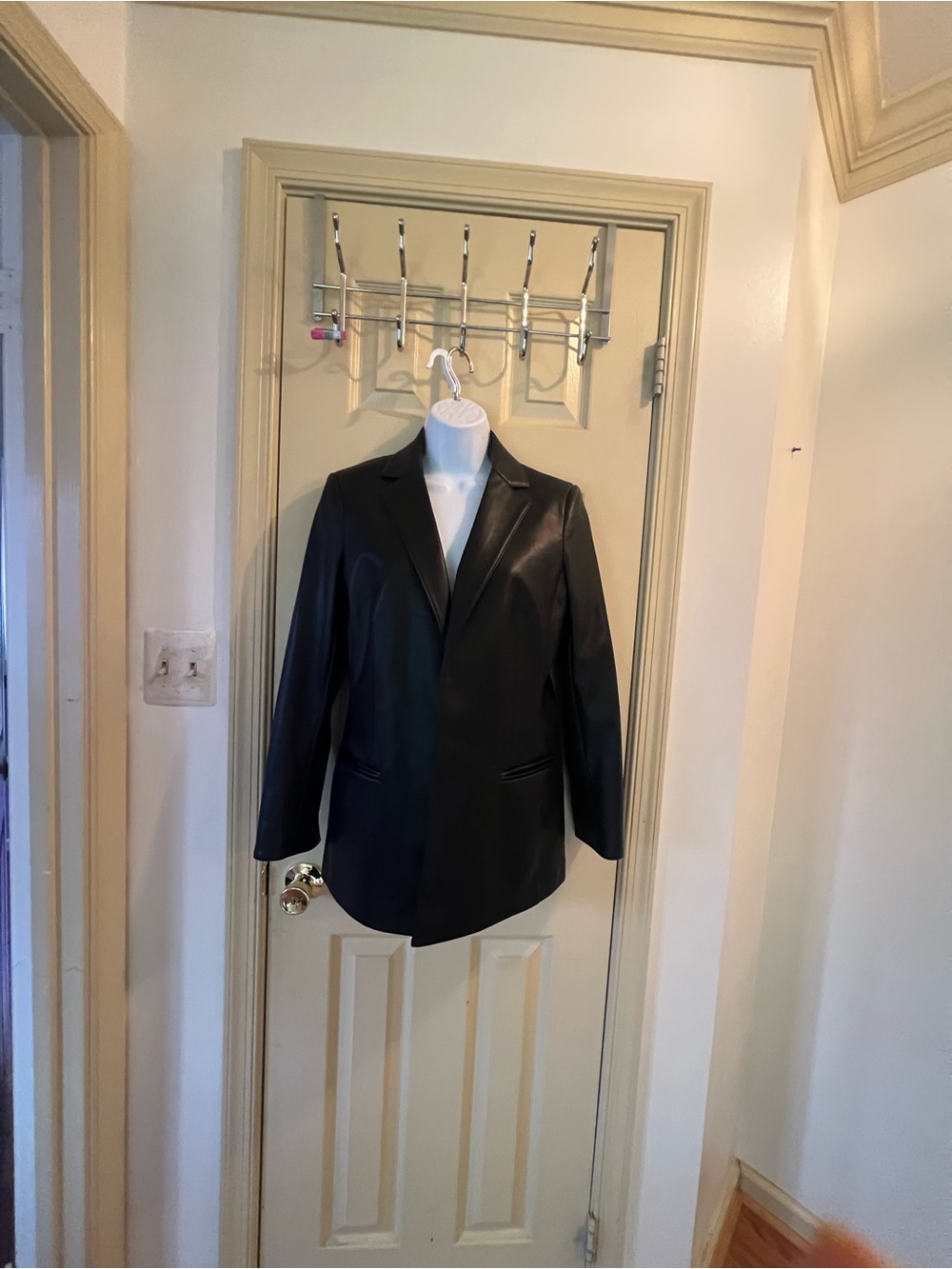 Calvin Klein Black Men's Leather Blazer Sport Coat